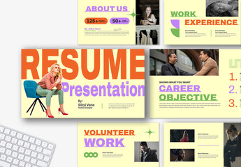 Digital Resume Presentation For Creative Fashion Designer