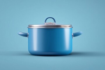3D blue saucepan icon, offering high-quality material for easy cooking and a sleek design.