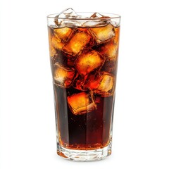 Tall glass of cola with ice cubes (2)
