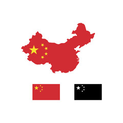 China map flag black version illustrates provinces. perfect for educational resources, presentations, travel websites, and cultural publications.