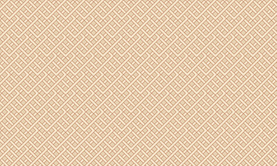 Fototapeta premium Seamless geometric pattern on a soft beige background. Interlocking lines create an elegant, minimalist texture, perfect for wallpapers, packaging, textiles, or graphic design backdrops.