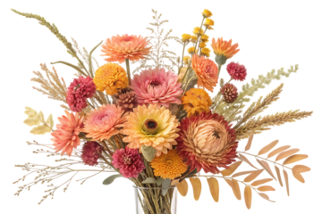 Dried Flower Arrangement Autumn Hues and Textures