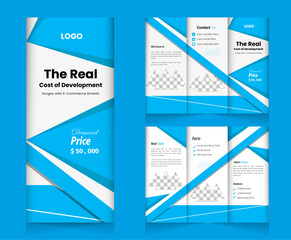 modern trifold business brochure template