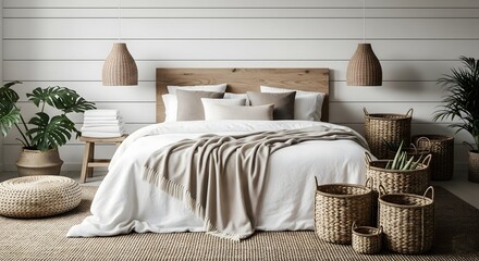 Modern Minimalist Bedroom Interior Design With Large Window and Natural Light