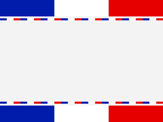 France. French concept background with copy space. Blue, white, red color background. Abstract illustration background.