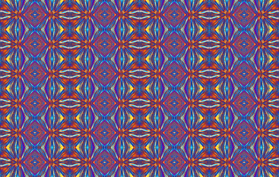 a pattern made of utility knife blades, heated in the fire