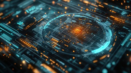 Fototapeta premium Dynamic technology innovating retirement solutions digital realm conceptual image futuristic environment aerial view