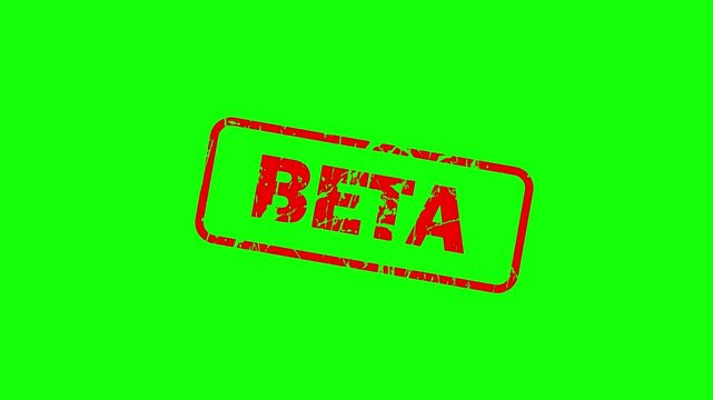 Beta Stamp animation Green screen, Beat word stamp effect