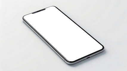 realistic smartphone screen mockup with shadow effect