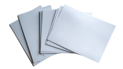 Paper Stacked: A neat stack of blank papers ready for note-taking, drawing, or drafting. A versatile shot that symbolizes simplicity.