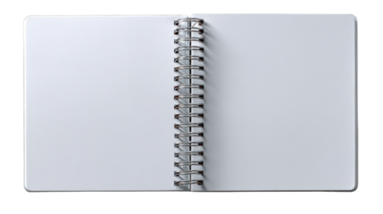 Open Notebook: An overhead shot of an open notebook with blank pages. It is a perfect visual for notes, writing, journaling, and brainstorming.
