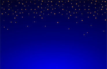 Sky background,Gold coloured stars vector seamless pattern background, golden stars texture background ,stars shapes background, blue coloured gradient background	