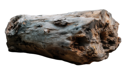 Ancient Timber: A weathered timber log stands as a testament to the enduring strength and texture of nature, revealing the unique patterns and character of wood. 