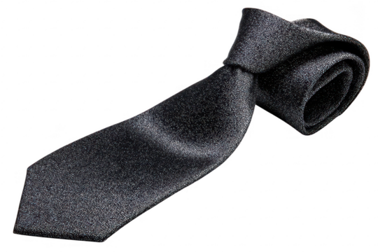 Gray tie, rolled, elegant