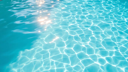 Sunlit Water Ripples in a Clear Blue Pool