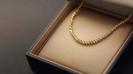 Elegant gold necklace displayed in a luxurious gift box for special occasions and celebrations