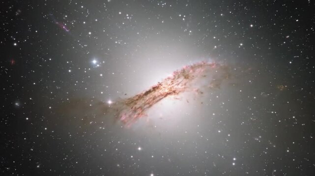 Centaurus A galaxy with its dramatic dust lane and countless distant stars.