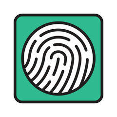 Get this amazing line icon of biometric verification