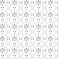 Elegant Gray Floral Mandala Geometric Pattern on White Background – Decorative Vector Illustration for Design, Print, and Digital Art