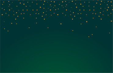 Sky background,Gold coloured stars vector seamless pattern background, golden stars texture background ,stars shapes background,dark green coloured gradient background	