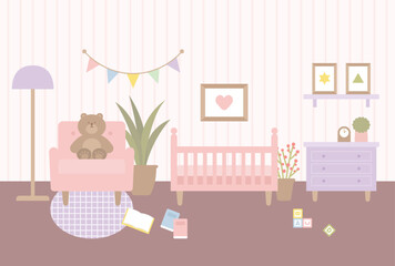 파스텔 톤의 아기방 배경