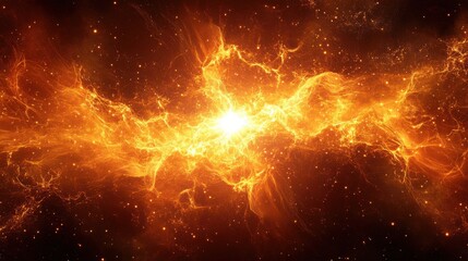 A conceptual abstract digital art piece depicting interconnected glowing lines forming a complex network, with a central bright light radiating outwards, symbolizing how individual actions combine to