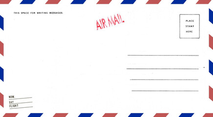 Postcards are old and dirty for writing a message