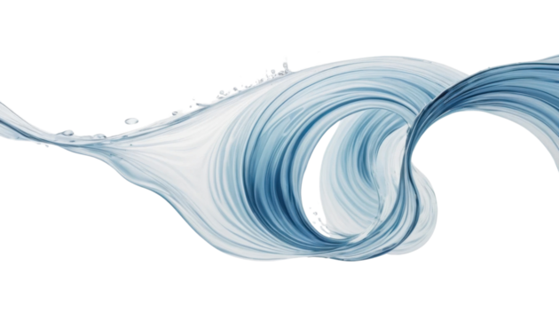 Abstract blue waves flow gracefully, a clean vector design with light and curve, perfect for a modern backdrop