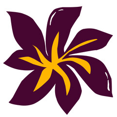 abstract flower vector illustration with glass style and luxury style