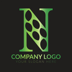 Simple and modern letter n logo design
