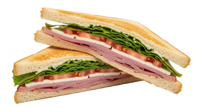 Layered sandwich closeup