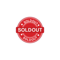 Obraz premium sold out label design red icon sold out stamp sticker isolated on white background 