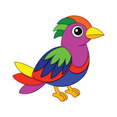 Obraz premium Colorful Crow Vector Illustration
