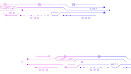 テクノロジー、IT、電子回路などをイメージした抽象的なイラスト