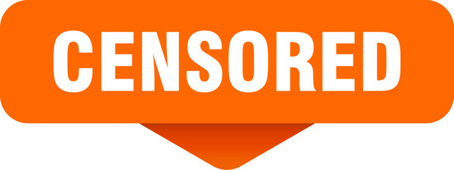 censored sticker. censored sign on transparent background