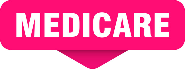 medicare sticker. medicare sign on transparent background