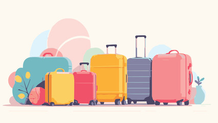 vector illustration of a suitcase with luggage
