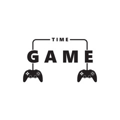 Game logo Illustration vector, Game Illustration with joystick and typography