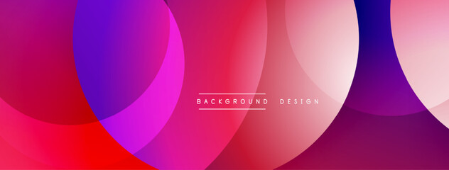 Abstract vibrant circles overlap. Gradient colors blend, creating modern background design. Smooth shapes suggest fluidity, dynamism.