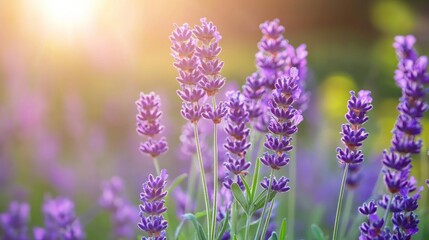 Obraz premium Calming lavender meditation therapy, peaceful and authoritative, for meditation apps