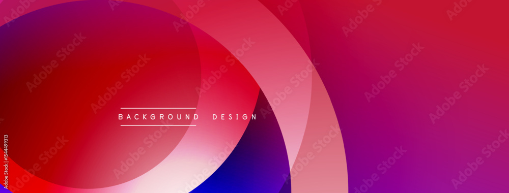 Poster abstract vibrant overlapping circles. pink, purple, blue hues create modern background design. smoot