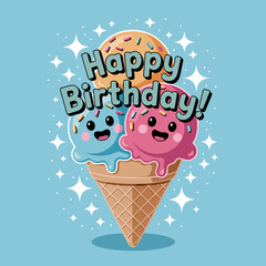 Sparkling Birthday Ice Cream