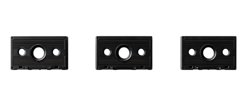 Pack Collection Retro Cassette Tape Minimalist Design Perfect for Music  Nostalgia Projects set against transparent background