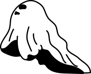 Haunted ghost with long body, perfect for Halloween