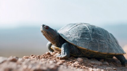 Fototapeta premium turtle on the rocks