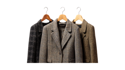 Pack Collection Elegant Zebra Print Blazers Fashion Photography set against transparent background