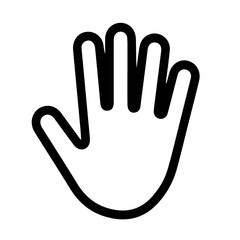 Fototapeta premium ICON five finger