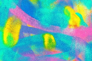 Vibrant pastel swirl in neon blue, pink, yellow. Retro 80s, psychedelic style, iridescent glow....