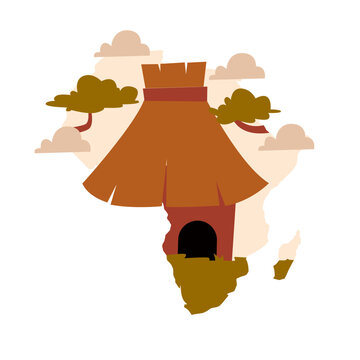 African Nature Traditional House