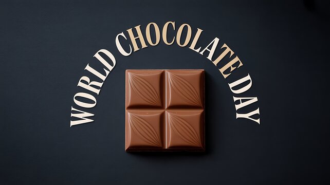  Celebrate World Chocolate Day with a smooth and rich square milk chocolate bar